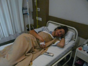 Elai en el hospital de New Delhi